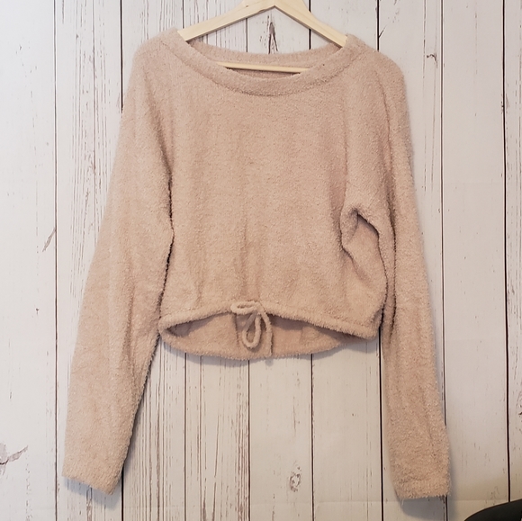 P’tula Plush Long Sleeve Top Latte Large - Picture 3 of 5